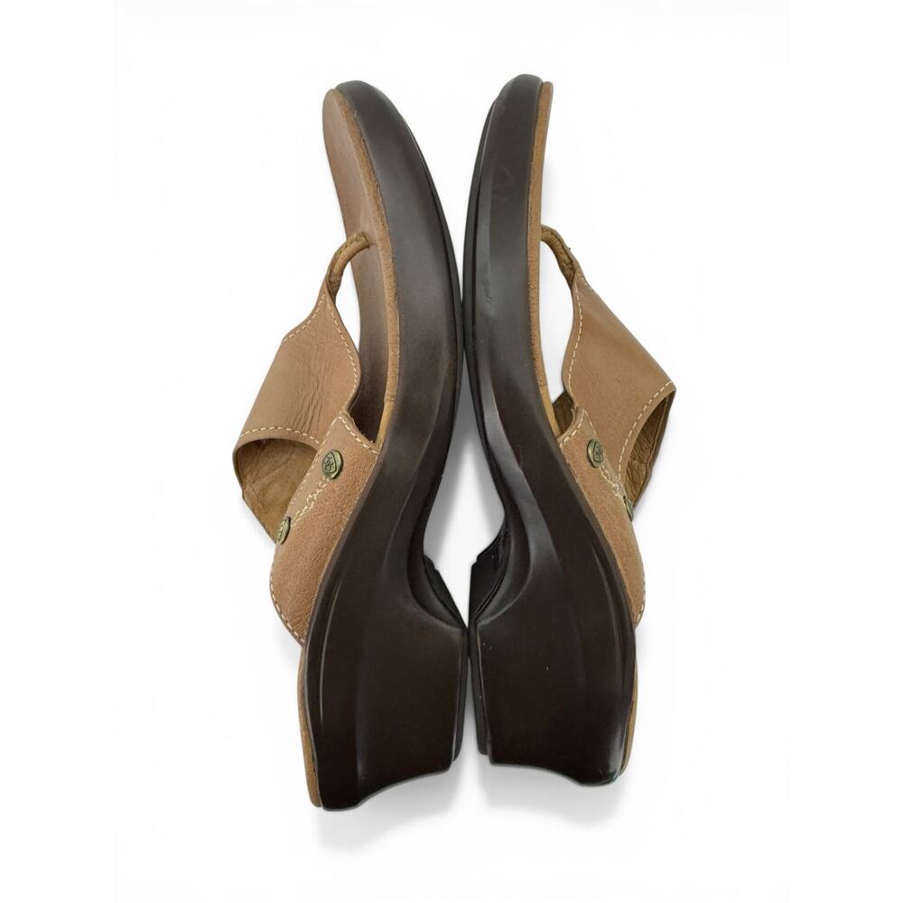 Ariat Women’s Slip On Leather Toe Post Heeled Sandals Metallic Accent Size 8.5 - Picture 9 of 11